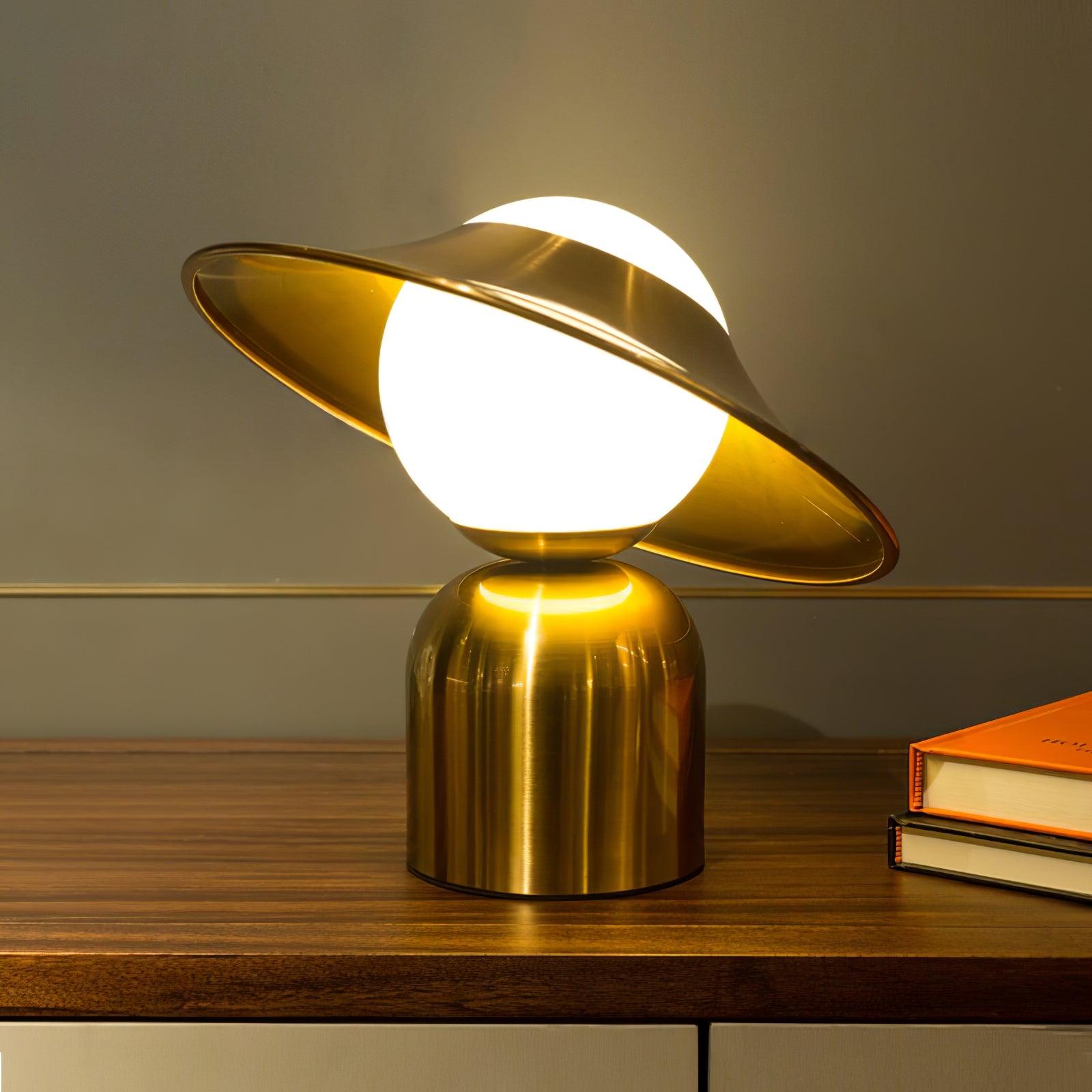 Italon Luxe Brass Desk Lamp-Neutral Decor