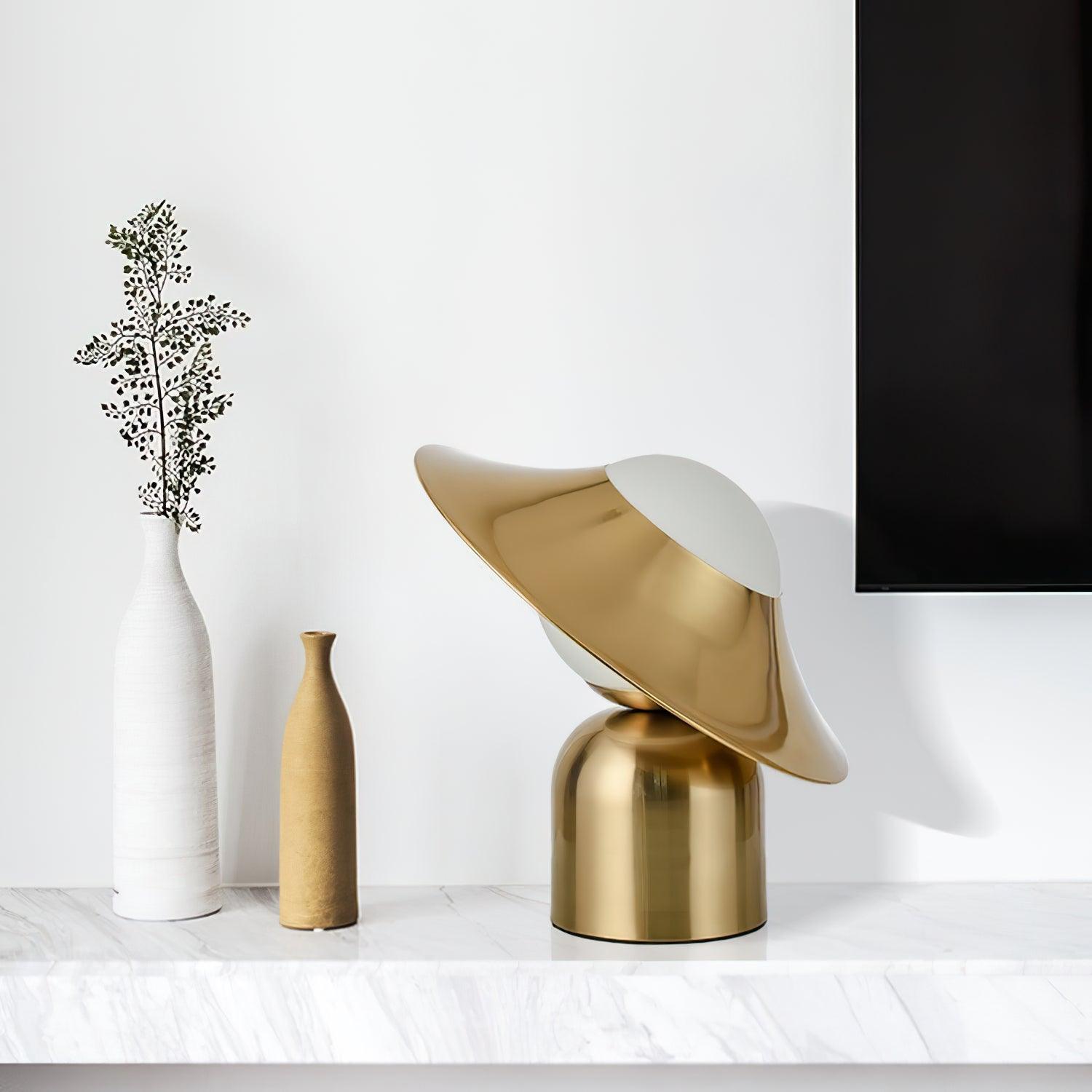 Italon Luxe Brass Desk Lamp-Neutral Decor
