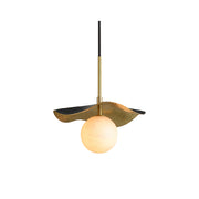 Bonnie Alabaster Pendant Lamp with brass finish against a neutral background.