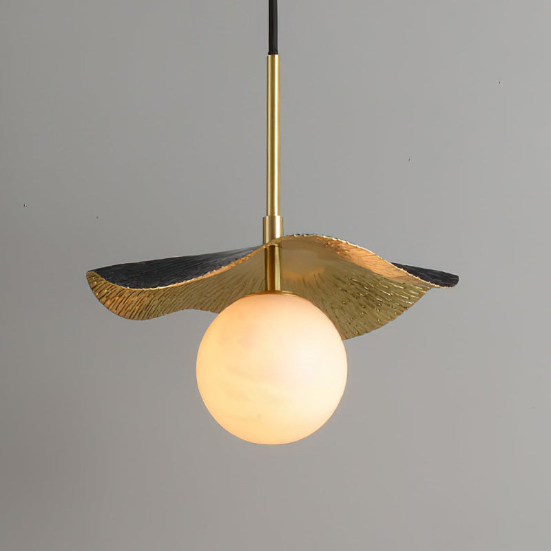 Bonnie Alabaster Pendant Lamp with a sleek black finish.
