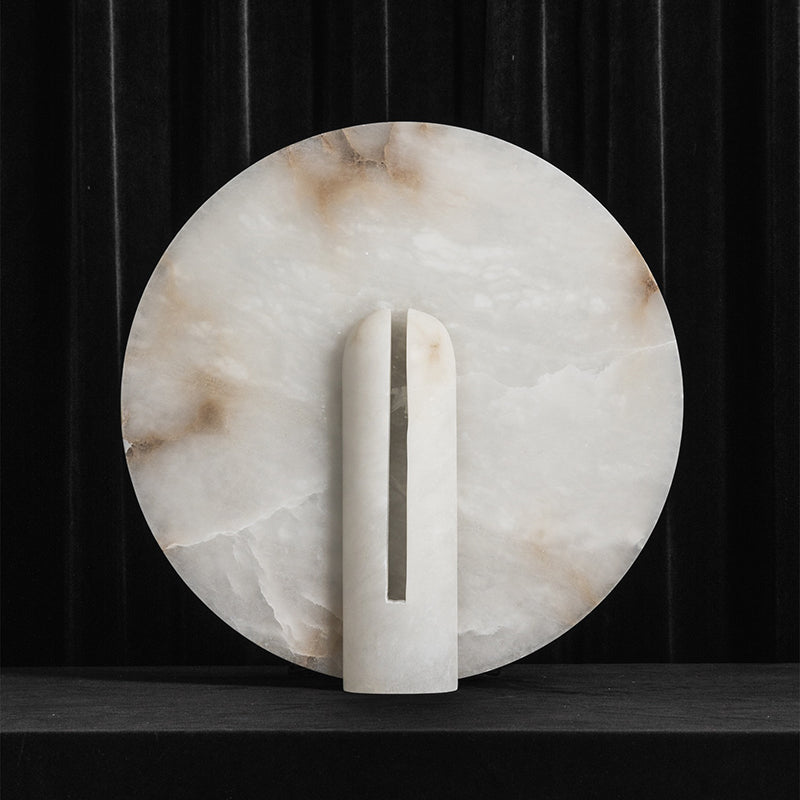 Bonnie Alabaster Table Lamp shown with AU plug option.