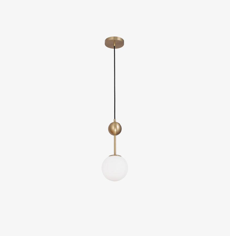 Fird Brass & Glass Classic Pendant Light-Neutral Decor