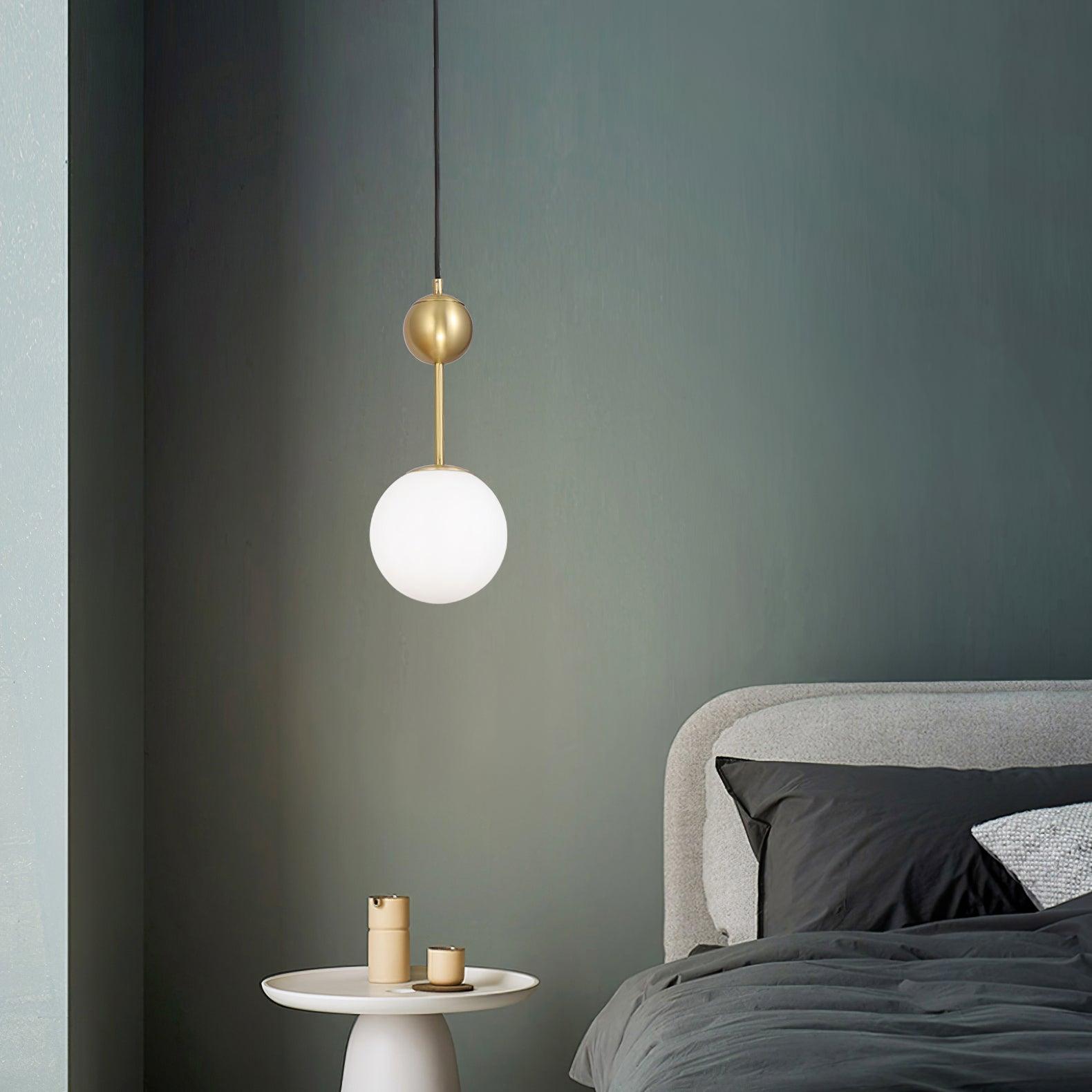 Fird Brass & Glass Classic Pendant Light-Neutral Decor