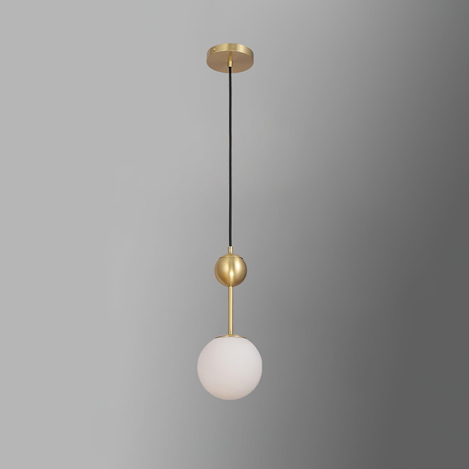 Fird Brass & Glass Classic Pendant Light-Neutral Decor