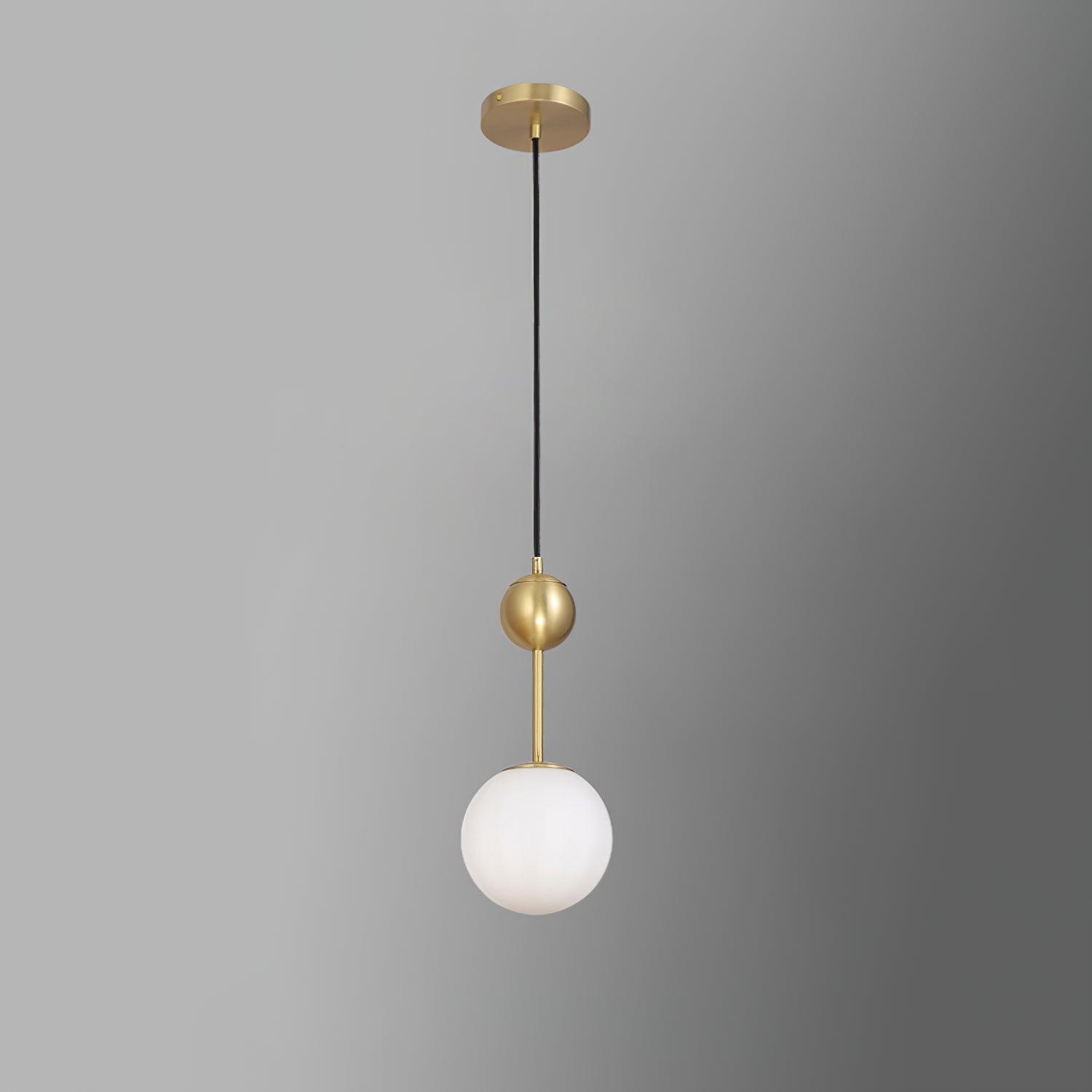 Fird Brass & Glass Classic Pendant Light-Neutral Decor