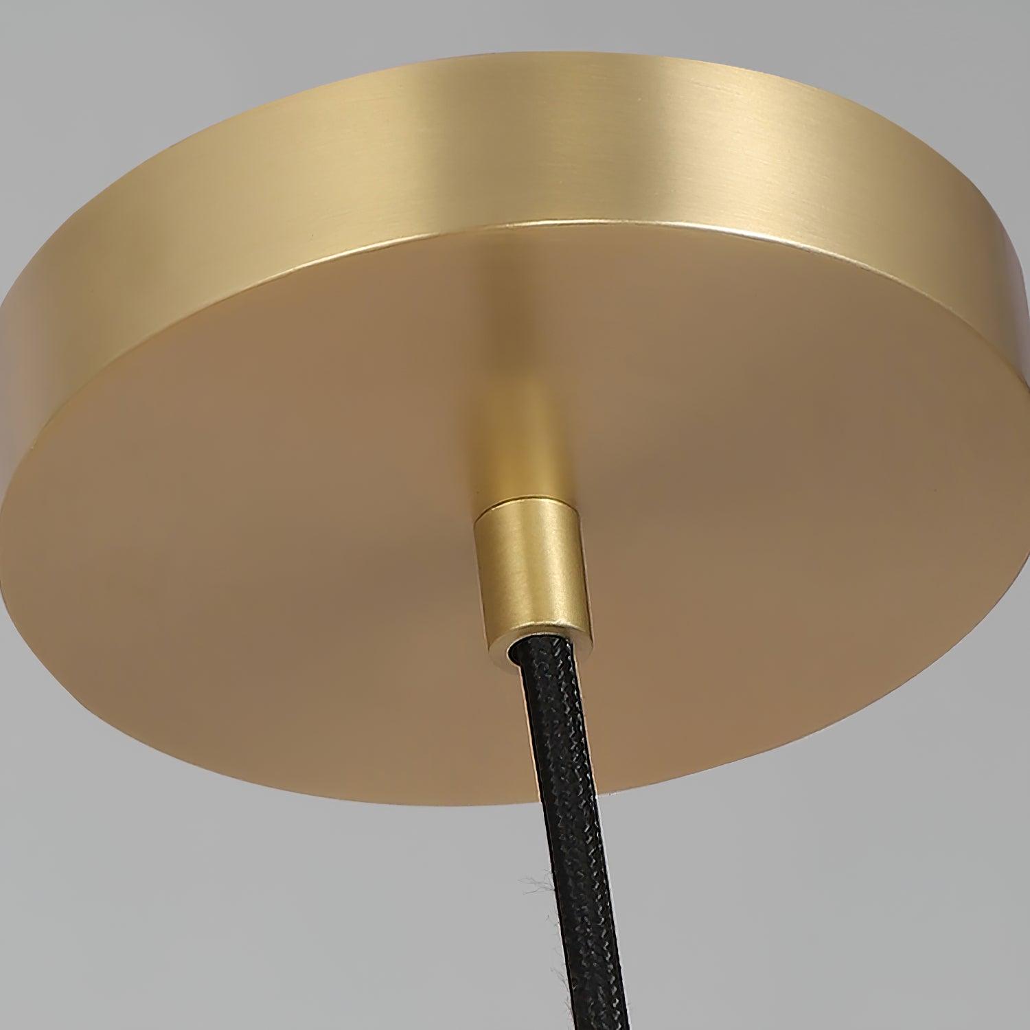 Fird Brass & Glass Classic Pendant Light-Neutral Decor