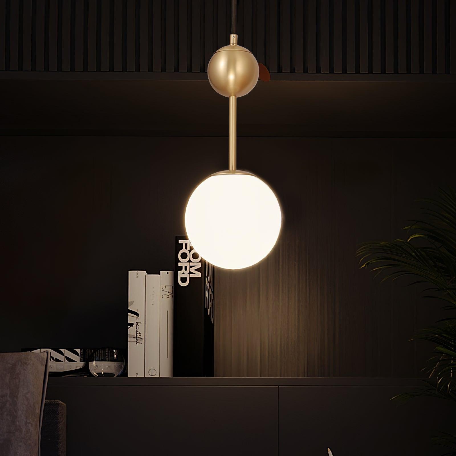 Fird Brass & Glass Classic Pendant Light-Neutral Decor