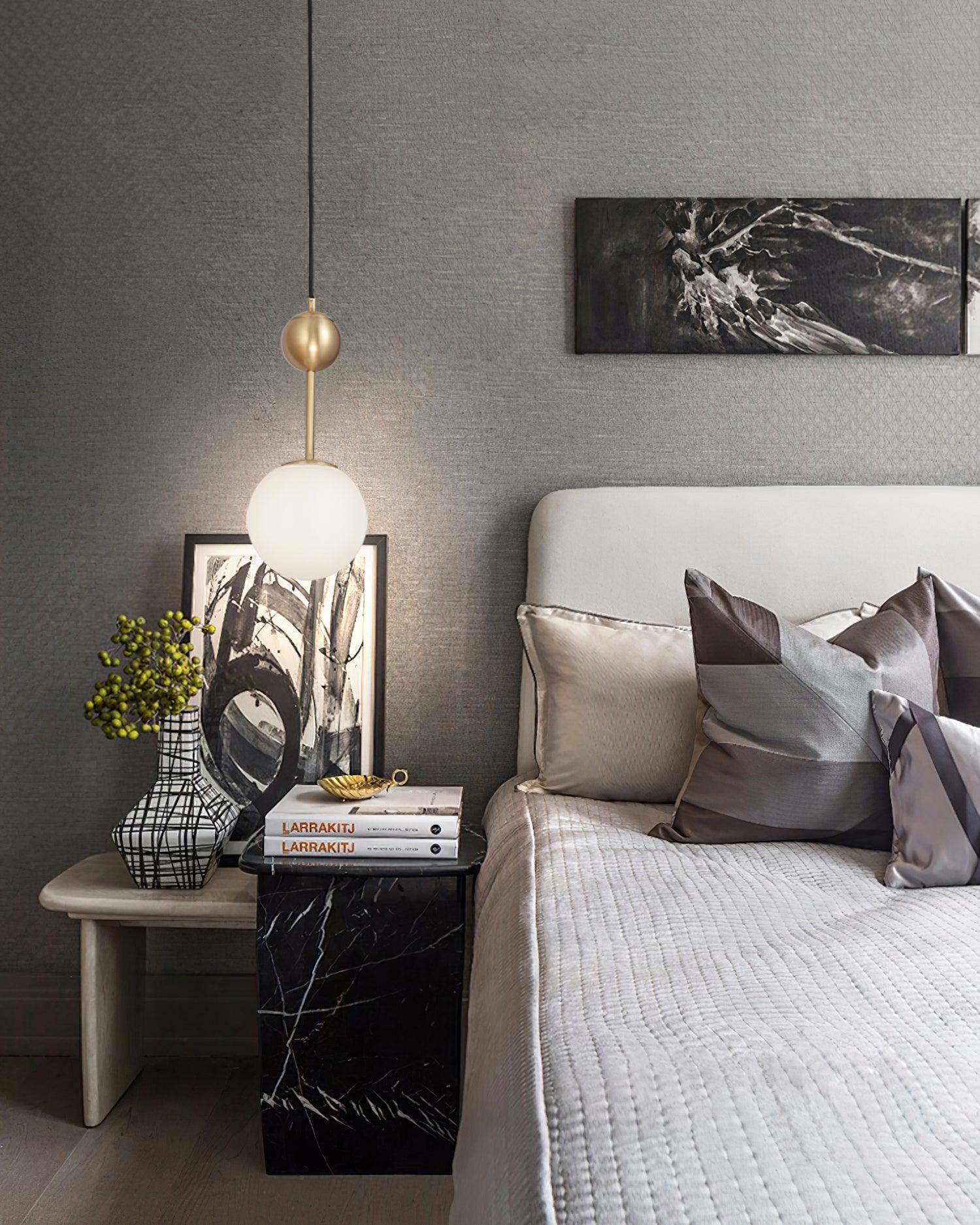 Fird Brass & Glass Classic Pendant Light-Neutral Decor