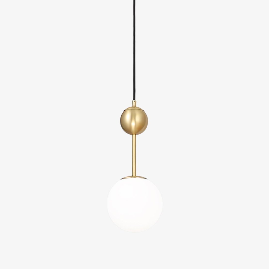 Fird Brass & Glass Classic Pendant Light-Neutral Decor