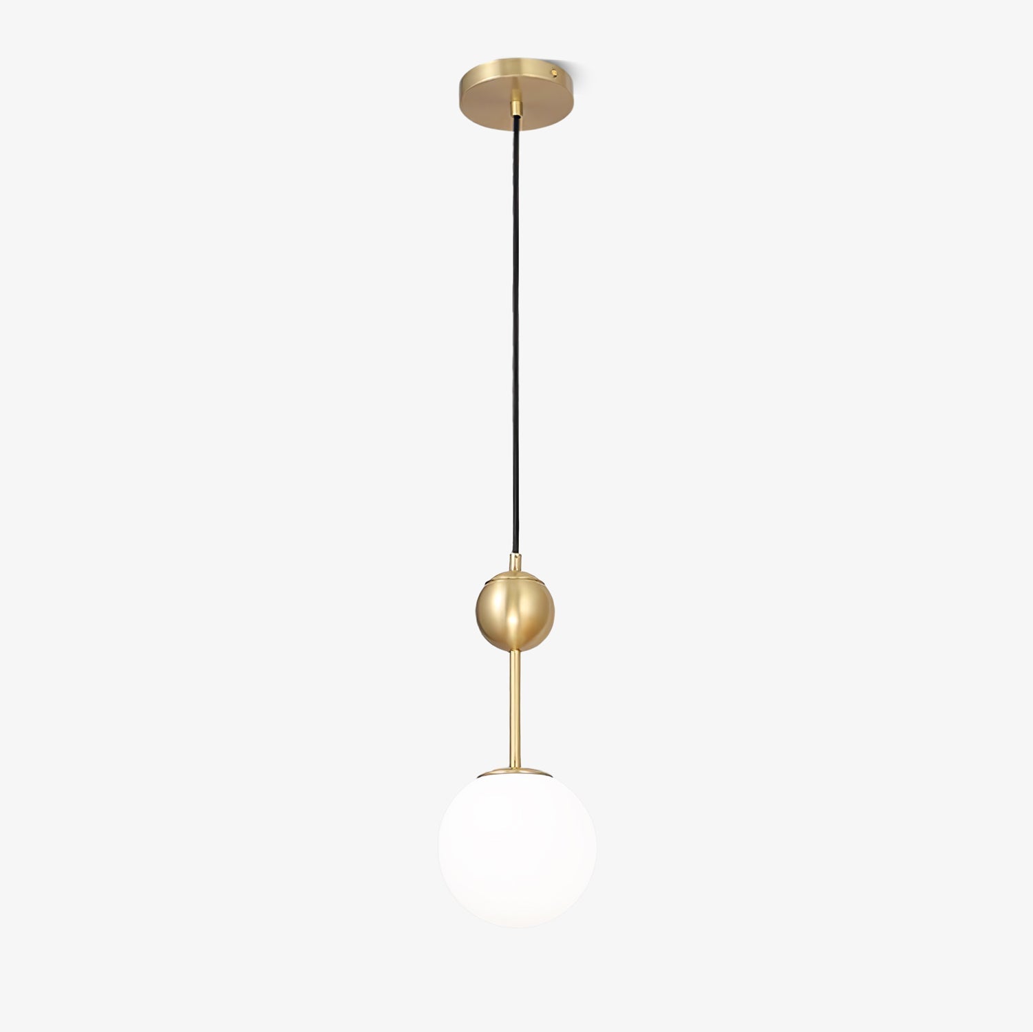 Fird Brass & Glass Classic Pendant Light-Neutral Decor