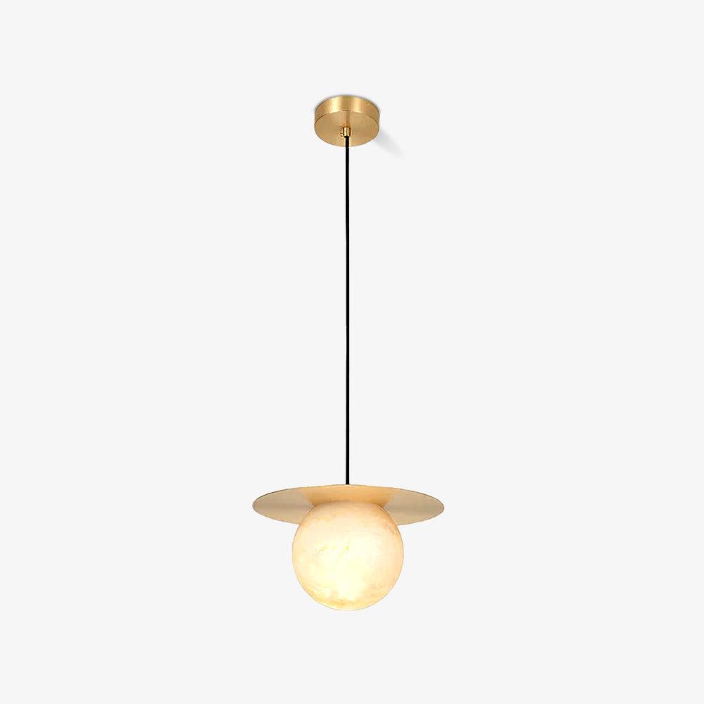 Velar Sphere Alabaster Pendant Light-Neutral Decor