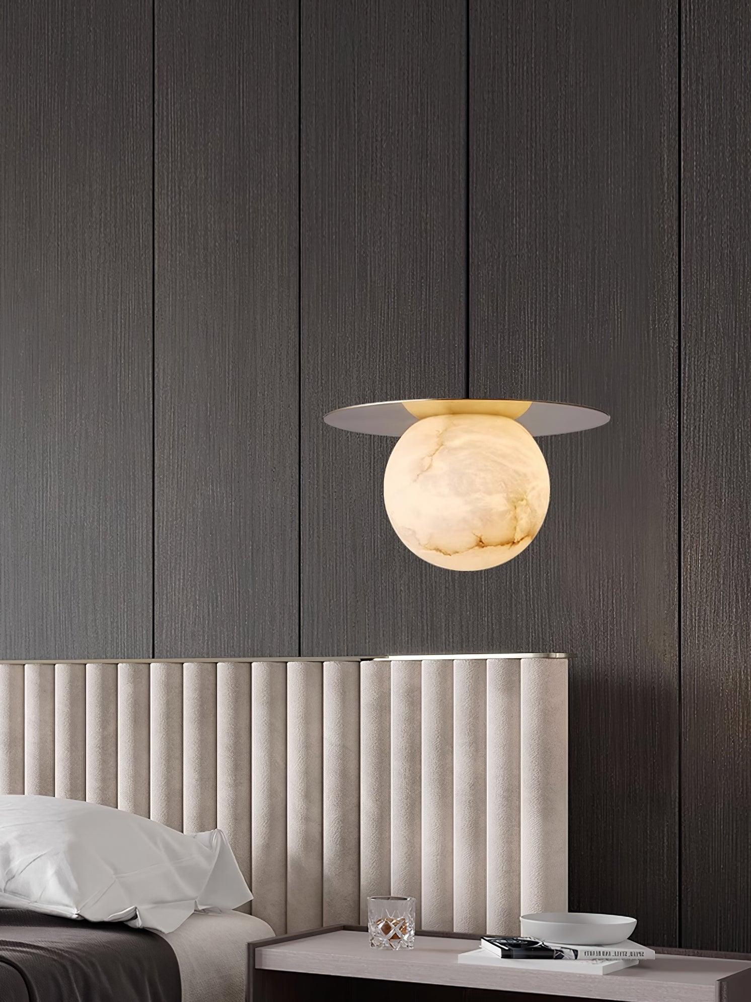 Velar Sphere Alabaster Pendant Light-Neutral Decor
