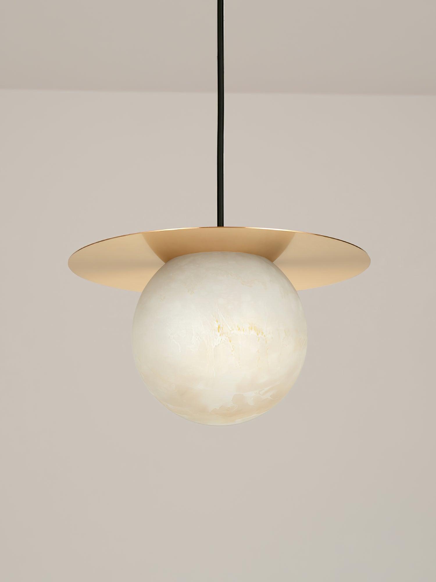 Zild Sphere Alabaster Pendant Light-Neutral Decor