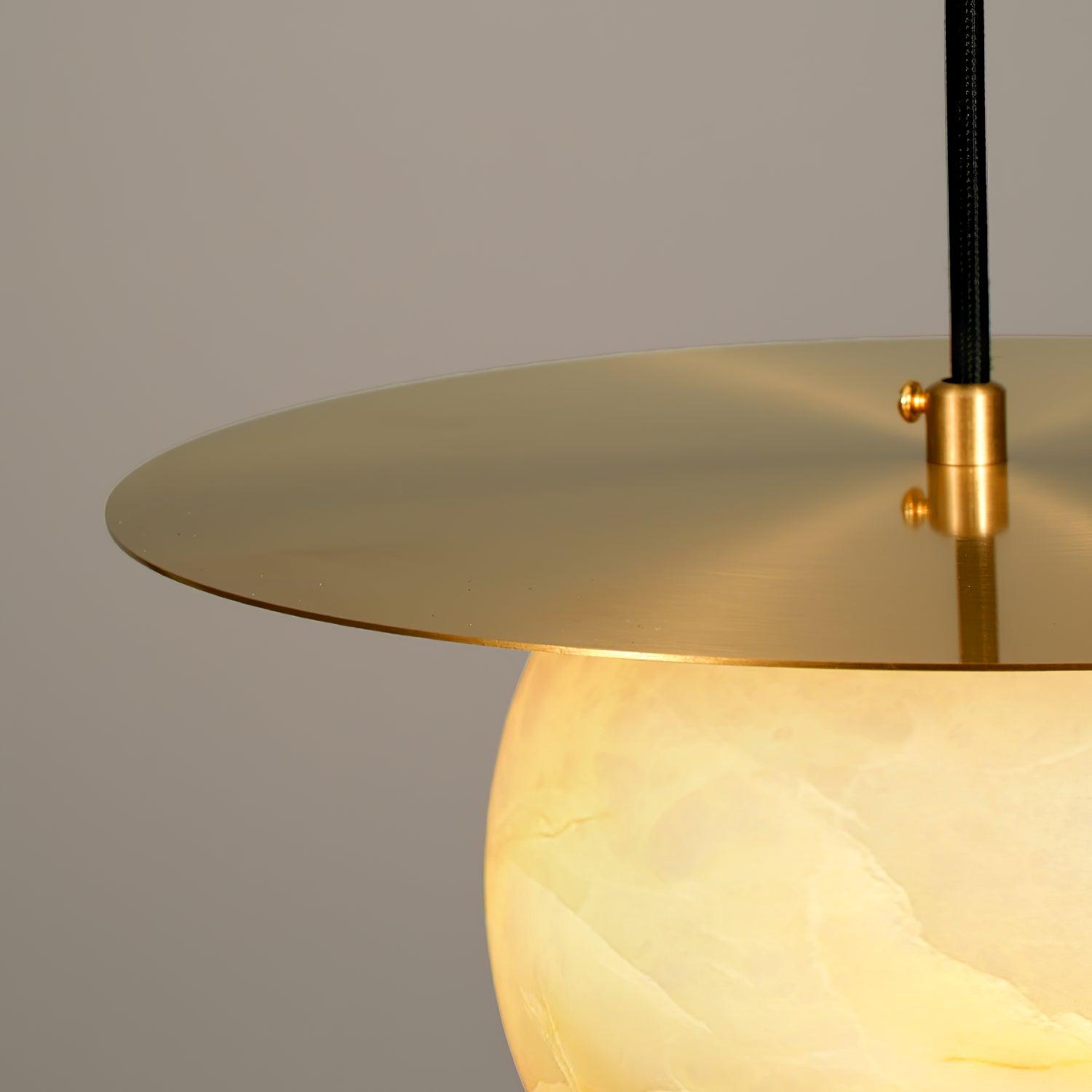 Velar Sphere Alabaster Pendant Light-Neutral Decor