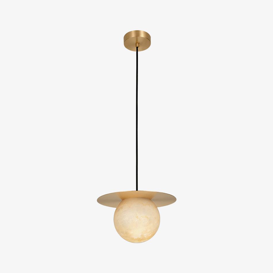 Velar Sphere Alabaster Pendant Light-Neutral Decor