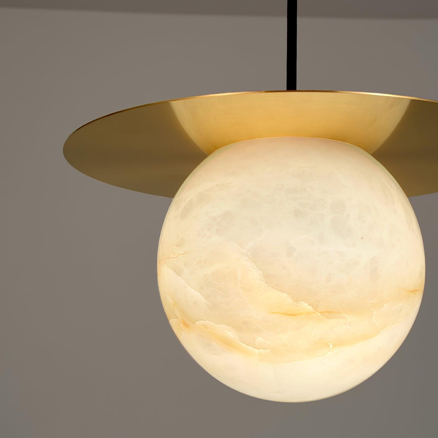 Zild Sphere Alabaster Pendant Light-Neutral Decor