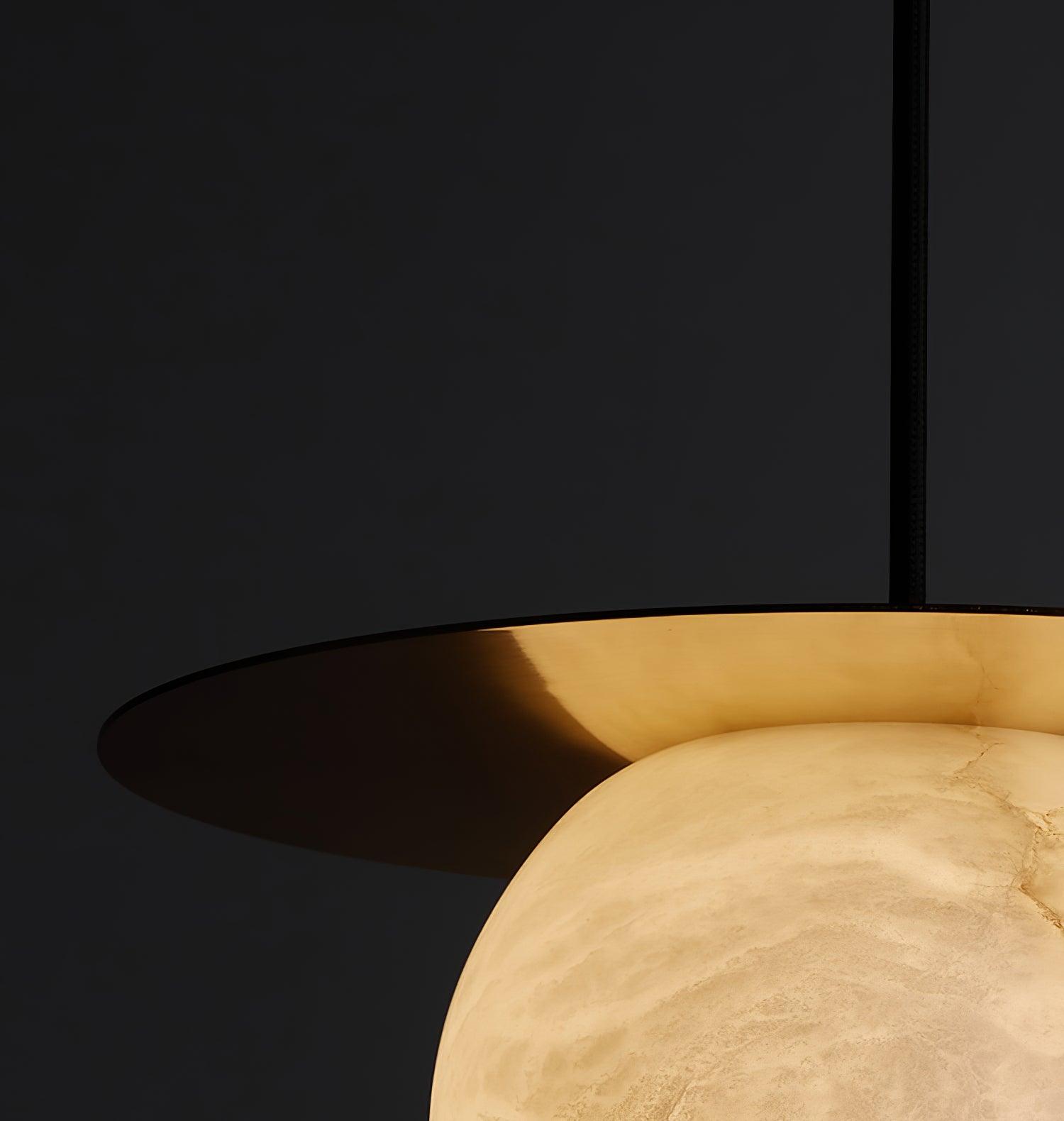 Zild Sphere Alabaster Pendant Light-Neutral Decor