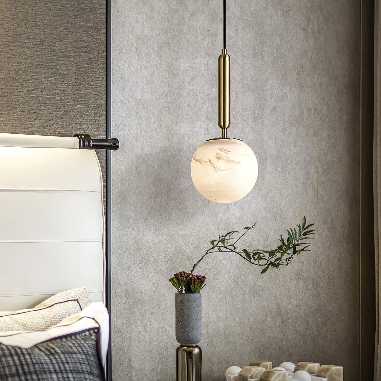 Tomino Alabaster Pendant Light-Neutral Decor