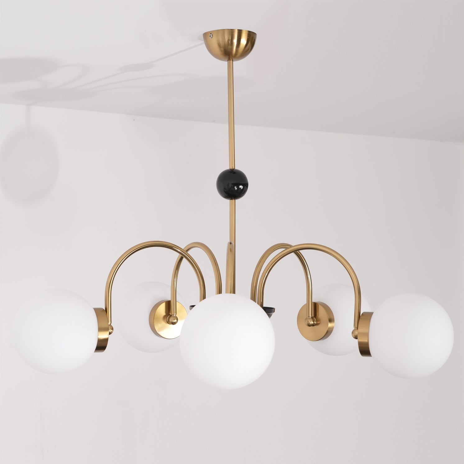 Halion Chandelier Rod Frame and White-Neutral Decor