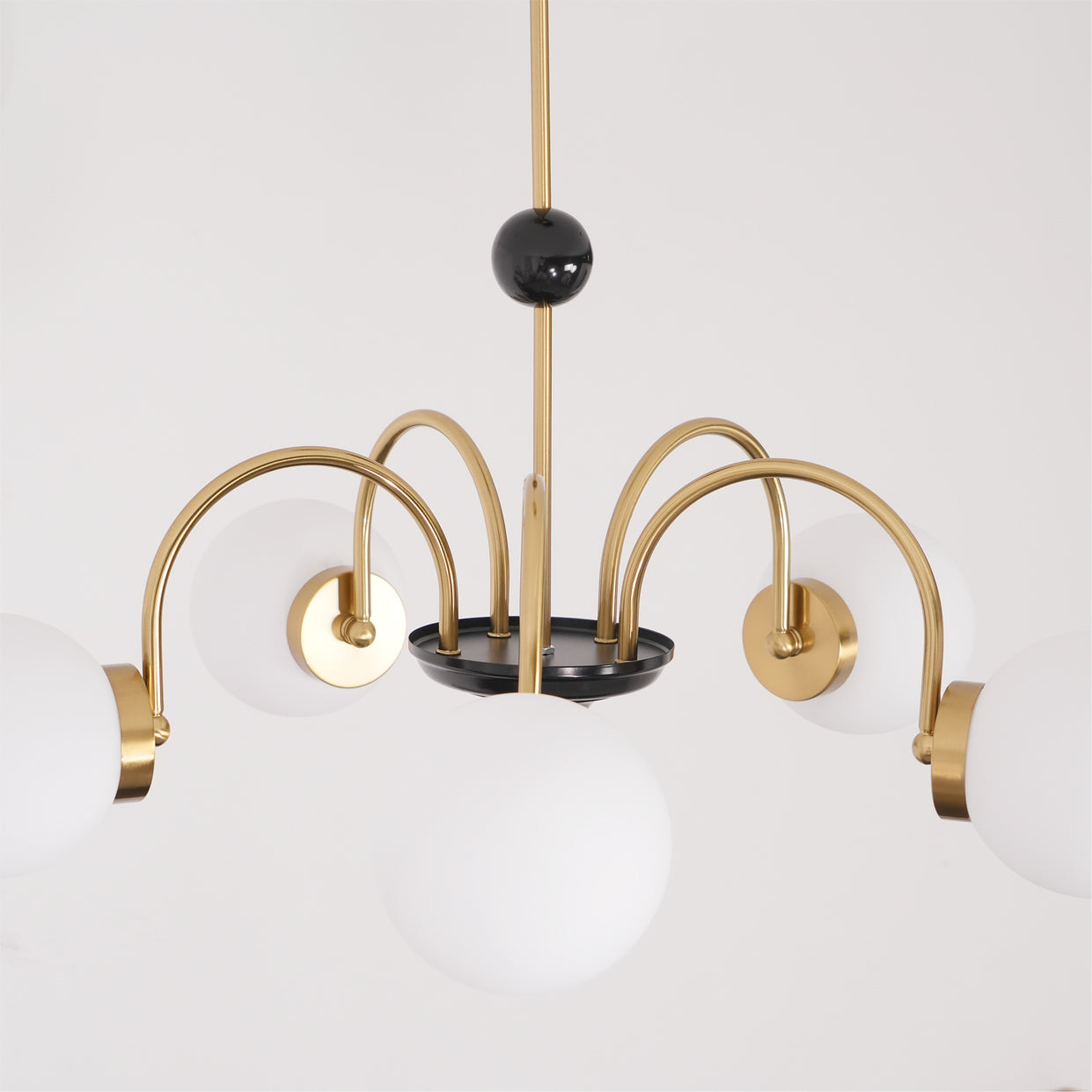 Halion Chandelier Rod Frame and White-Neutral Decor
