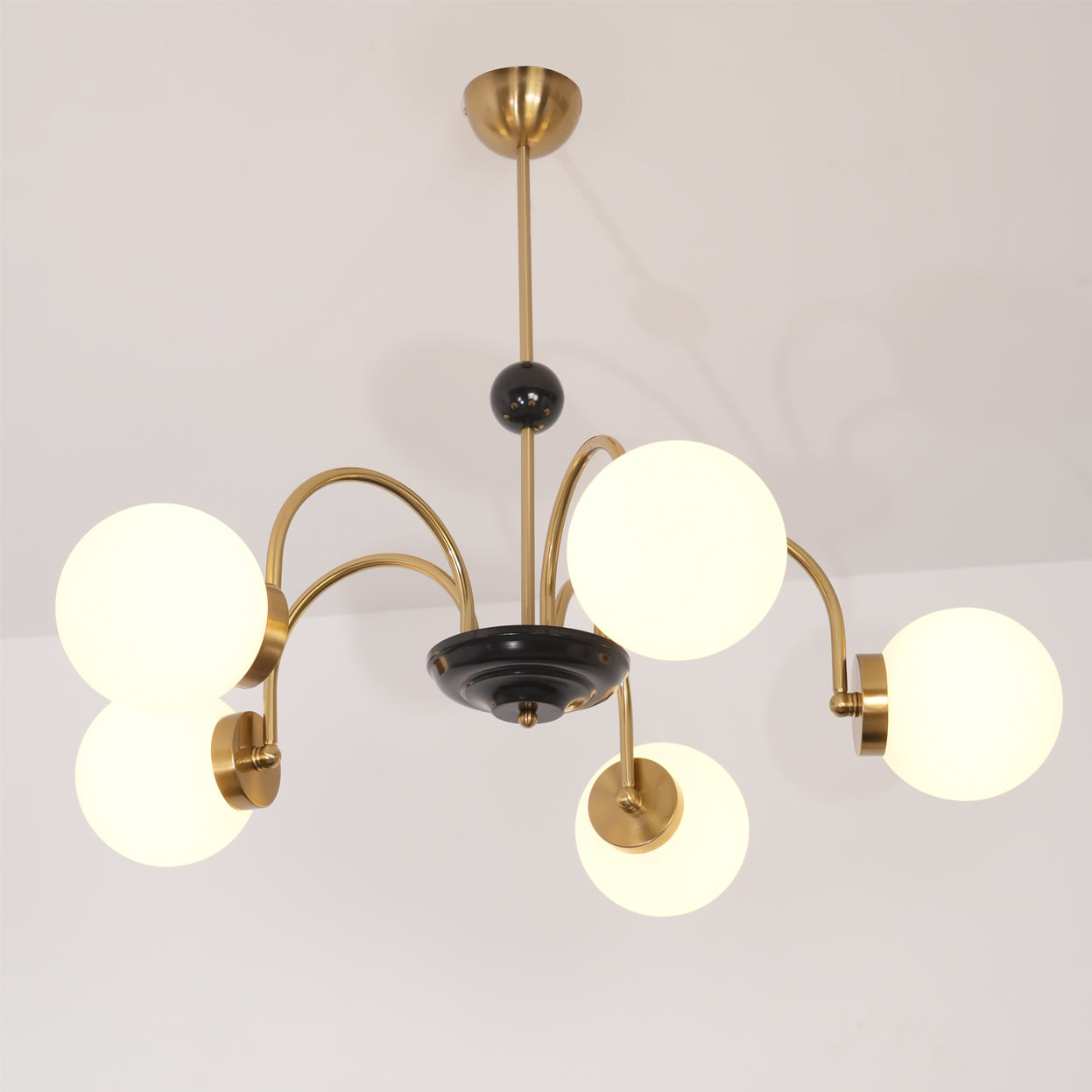 Halion Chandelier Rod Frame and White-Neutral Decor