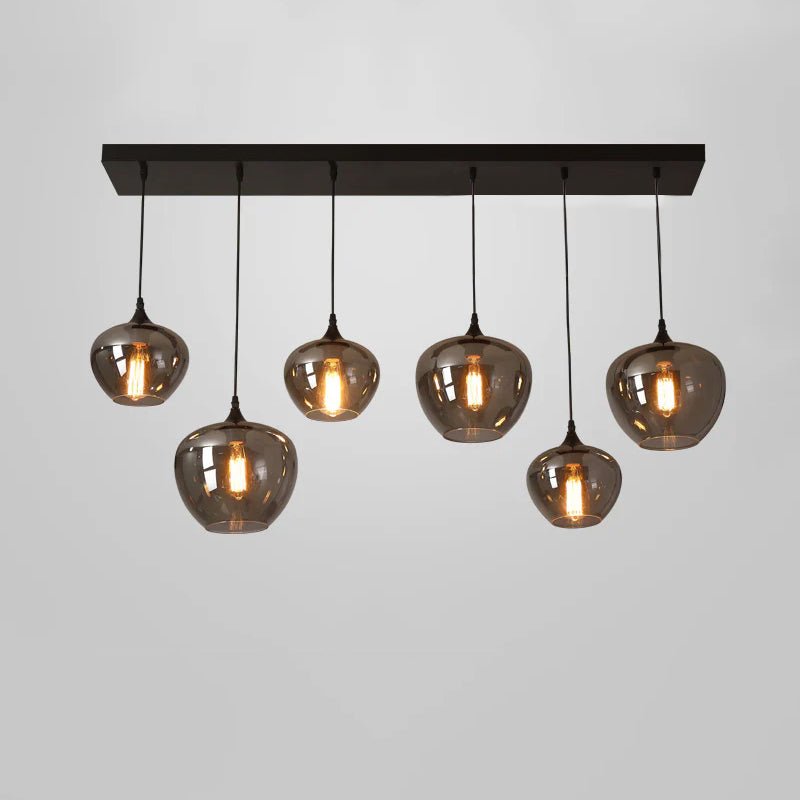 Tevely Glass Industrial Chic Pendant Light-Neutral Decor