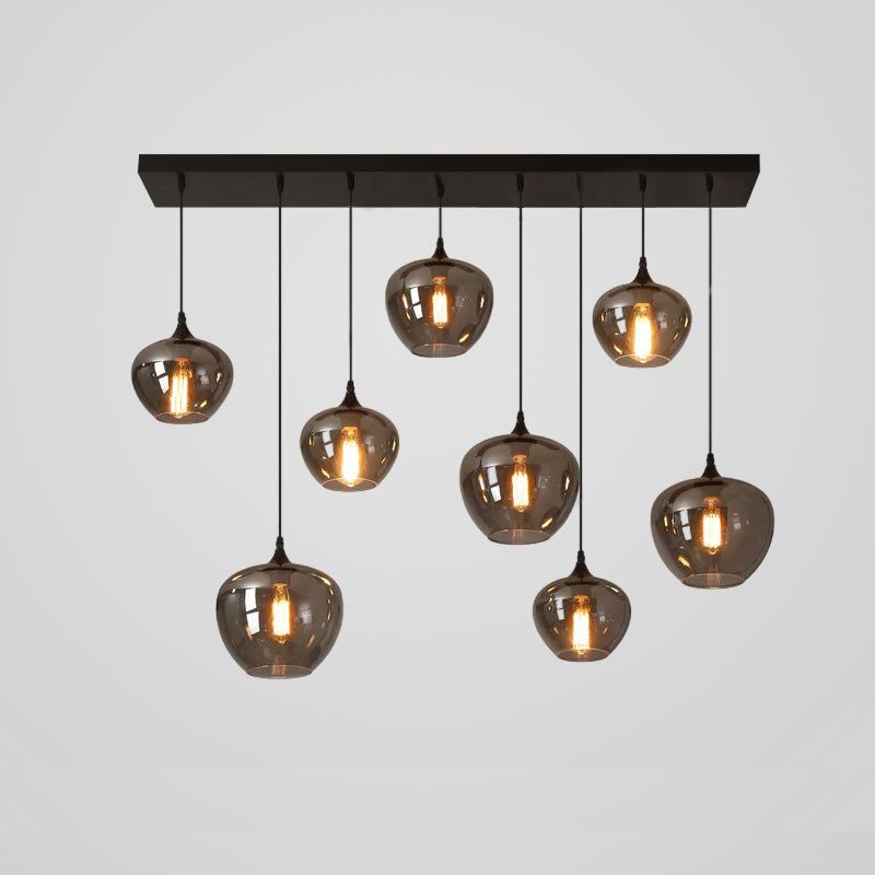 Tevely Glass Industrial Chic Pendant Light-Neutral Decor