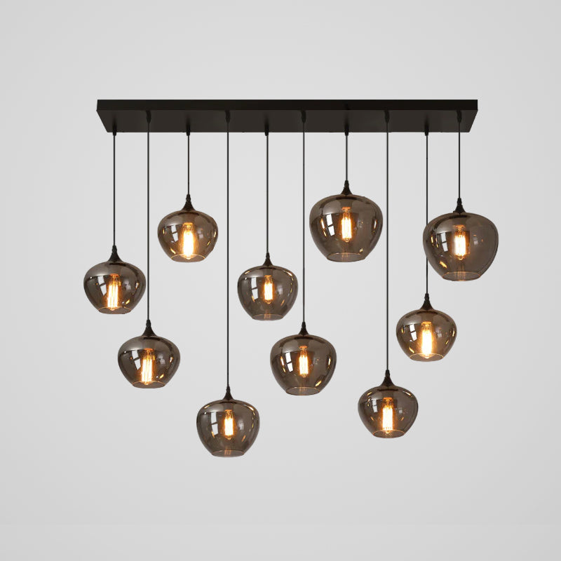 Tevely Glass Industrial Chic Pendant Light-Neutral Decor