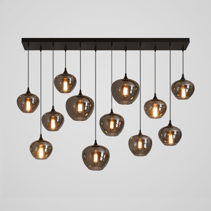 Tevely Glass Industrial Chic Pendant Light-Neutral Decor