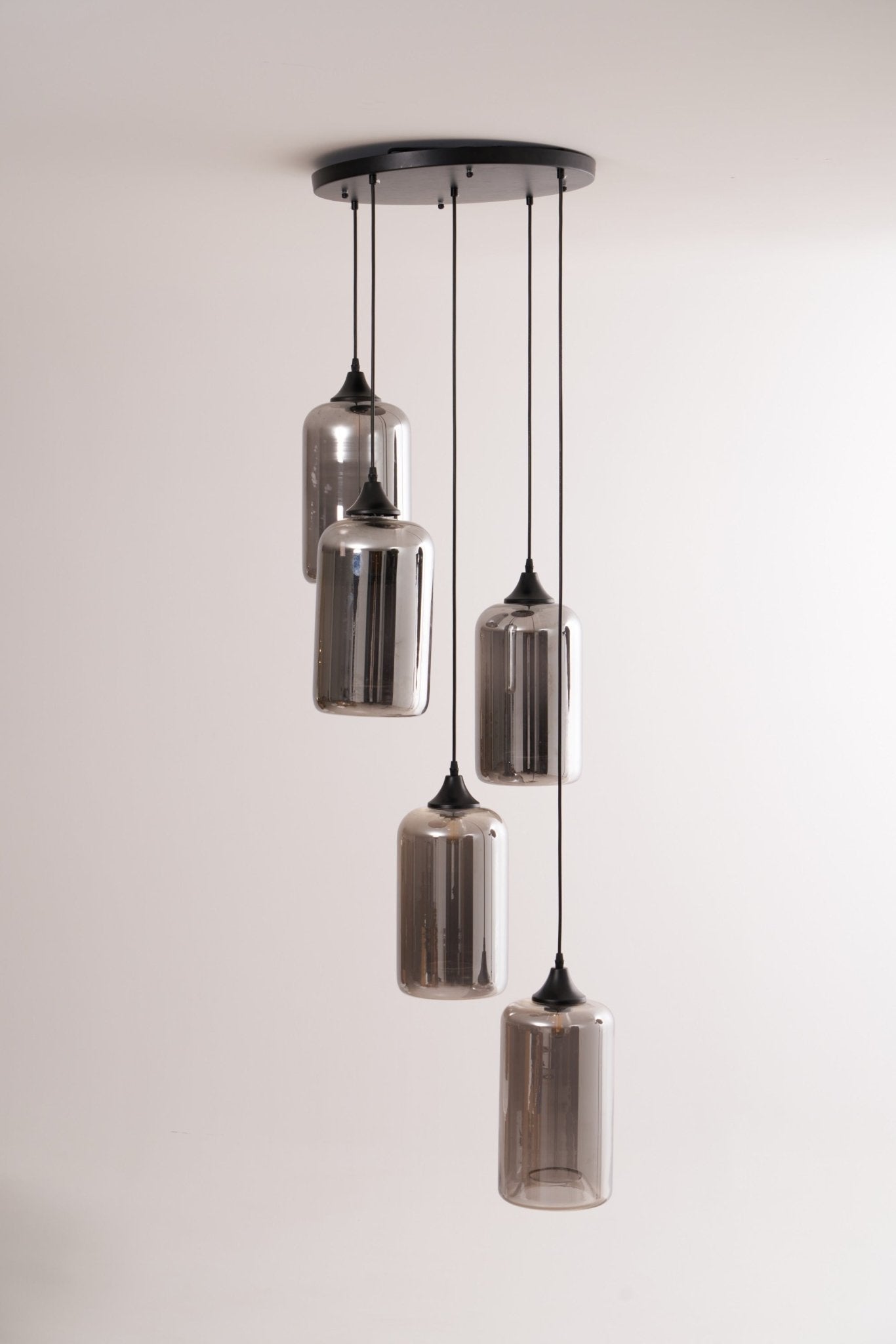 Tevely Glass Industrial Chic Pendant Light-Neutral Decor