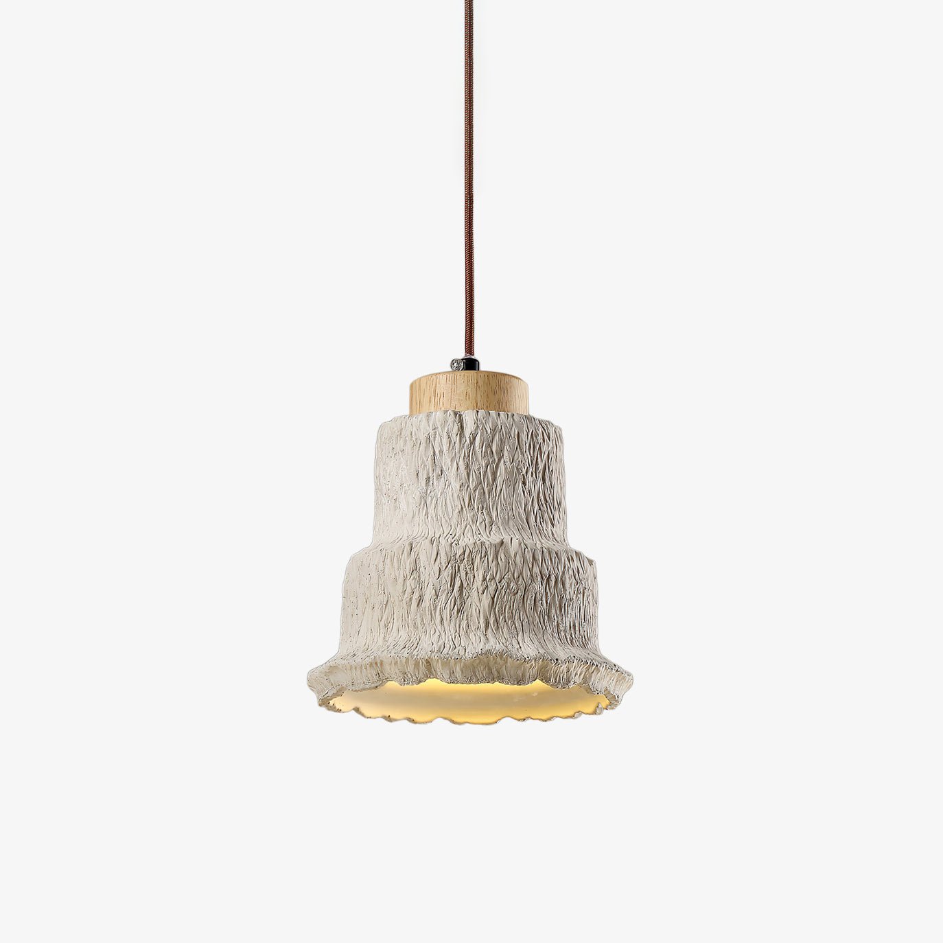 Esilara Tiered Travertine Pendant Light-Neutral Decor