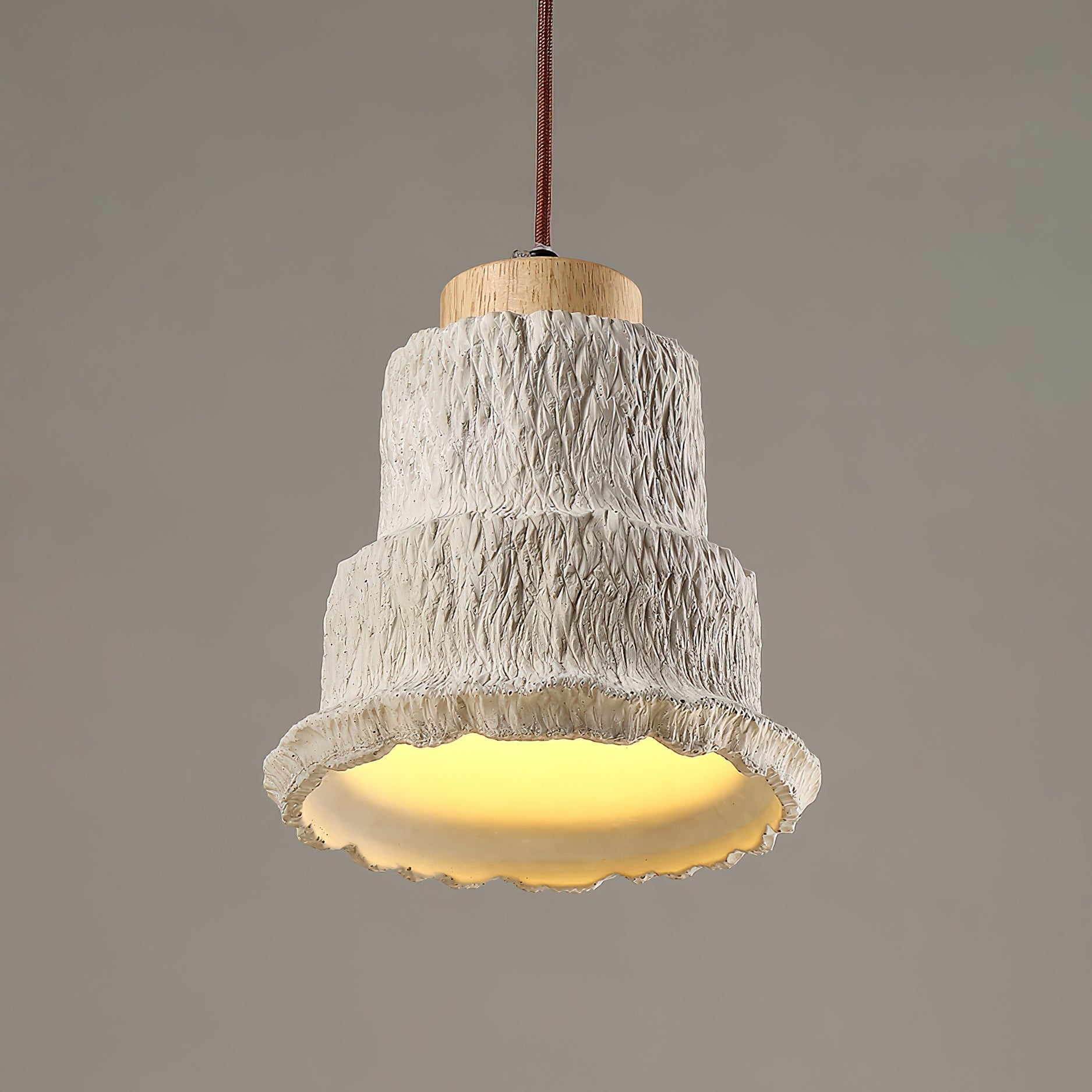 Esilara Tiered Travertine Pendant Light-Neutral Decor