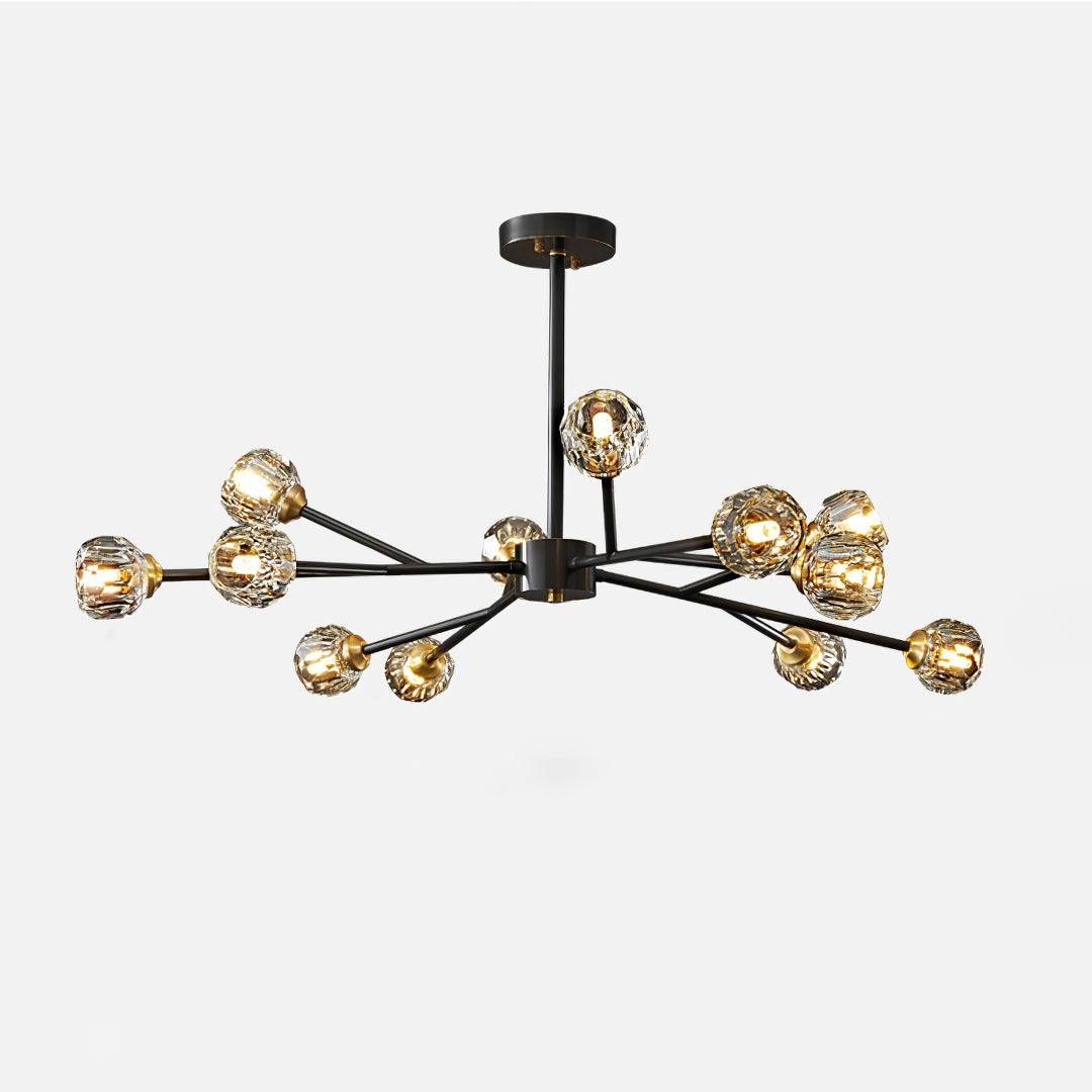 Thalyn Pendant Lamp Crystal Ball Brass Cluster-Neutral Decor