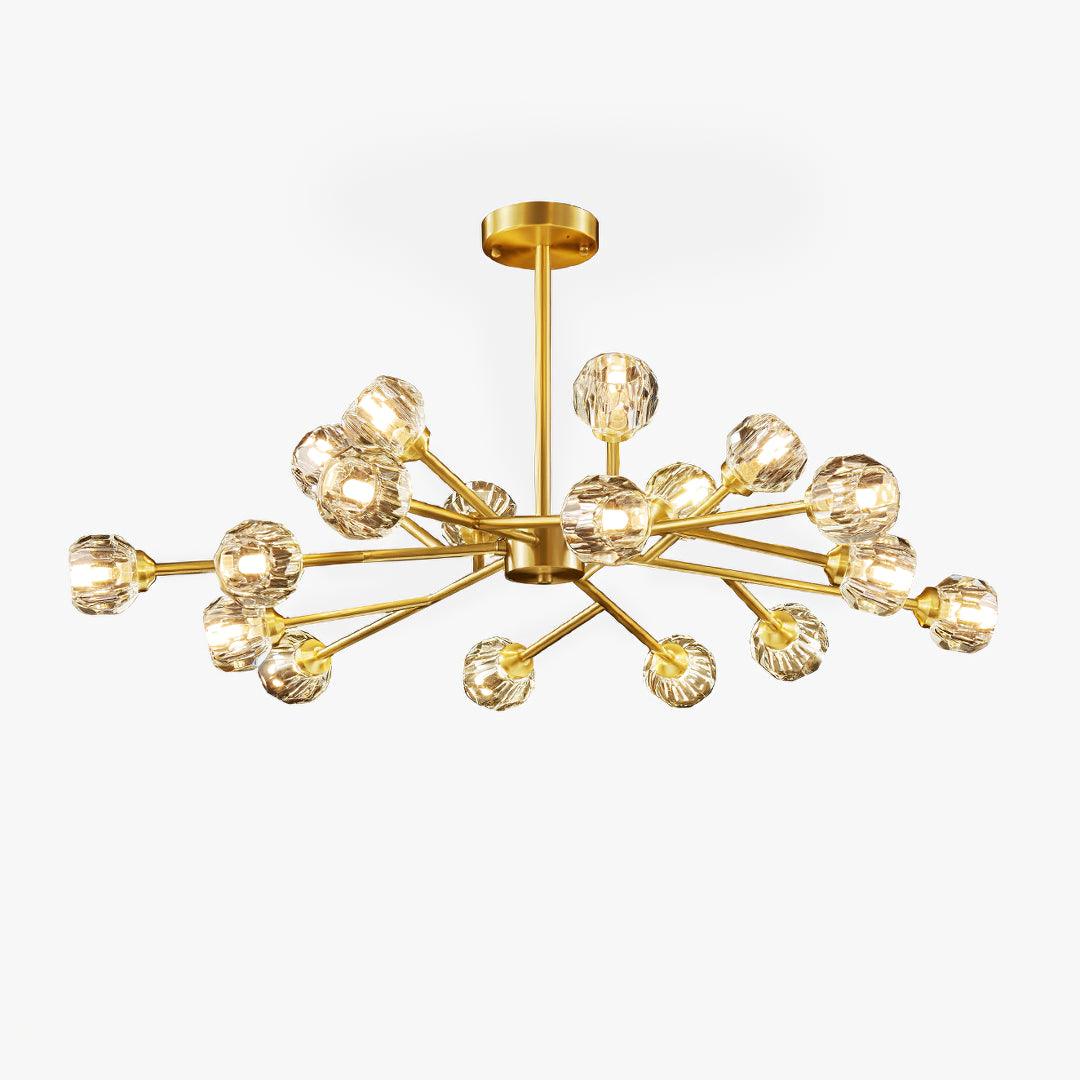 Thalyn Pendant Lamp Crystal Ball Brass Cluster-Neutral Decor