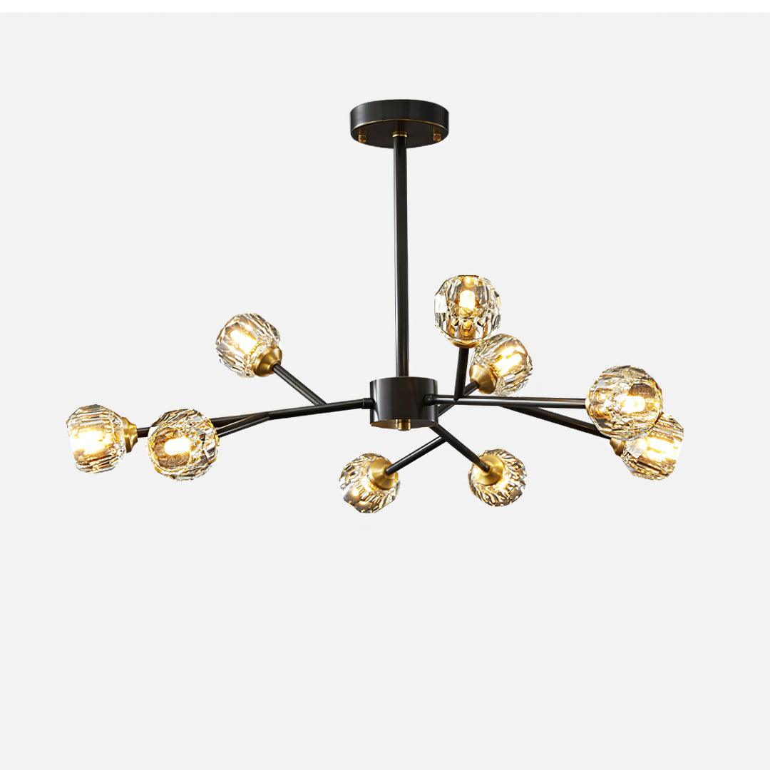 Thalyn Pendant Lamp Crystal Ball Brass Cluster-Neutral Decor