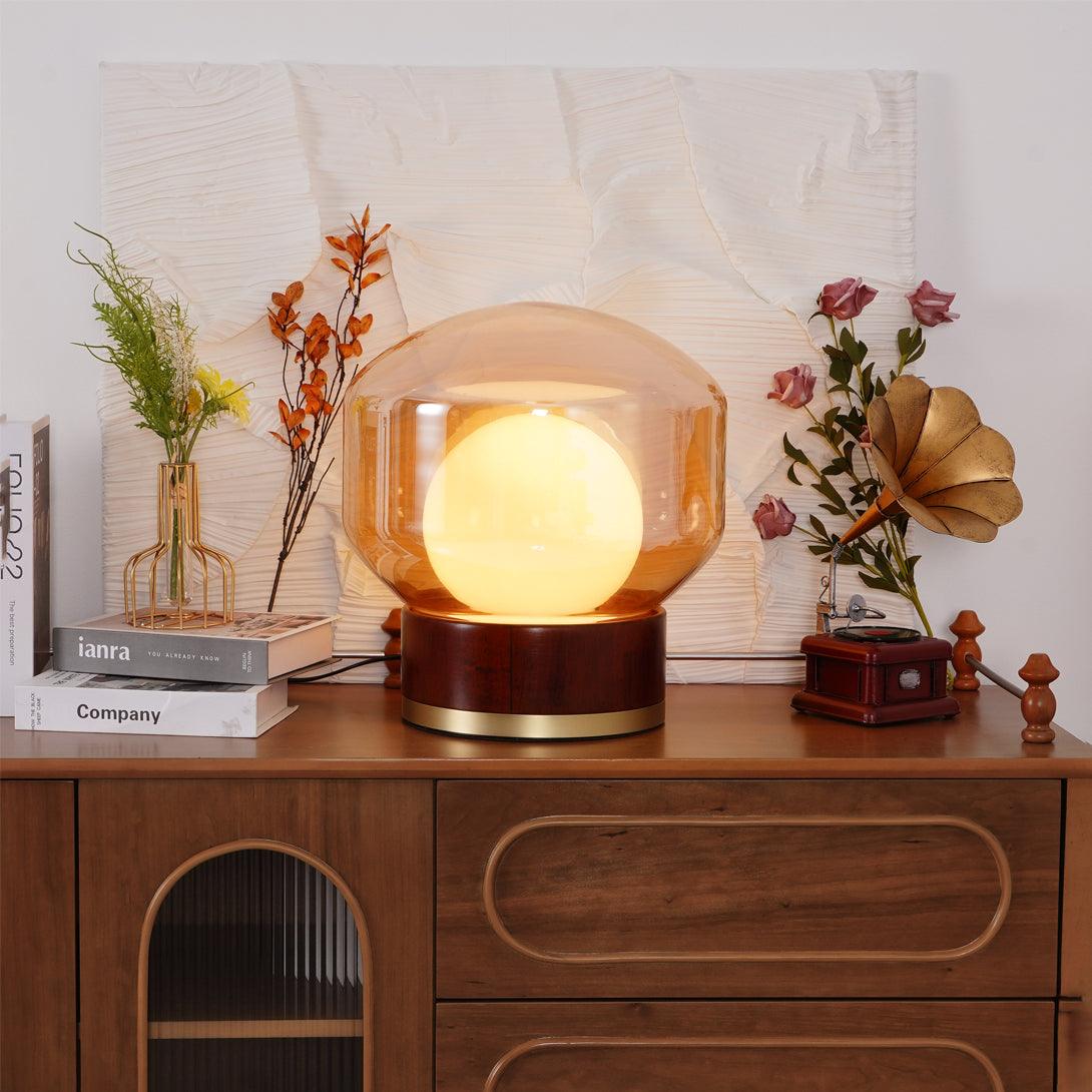 Brinox Wood Artistic Table lamp-Neutral Decor