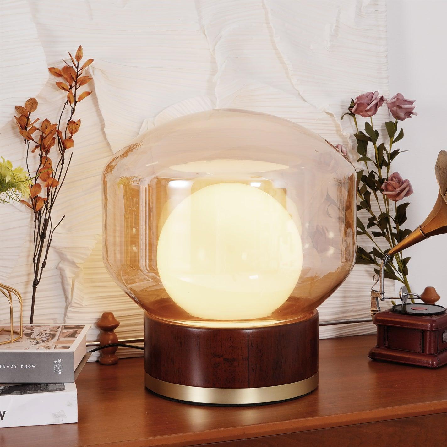 Brinox Wood Artistic Table lamp-Neutral Decor