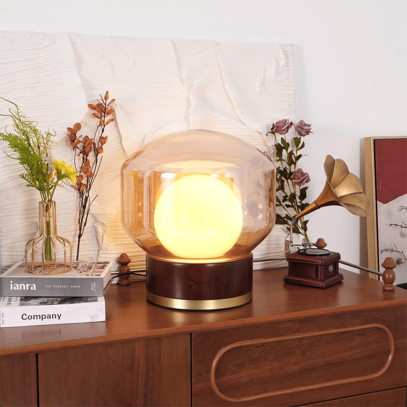 Brinox Wood Artistic Table lamp-Neutral Decor