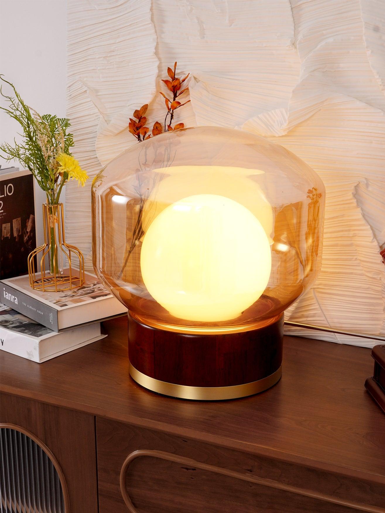 Brinox Wood Artistic Table lamp-Neutral Decor