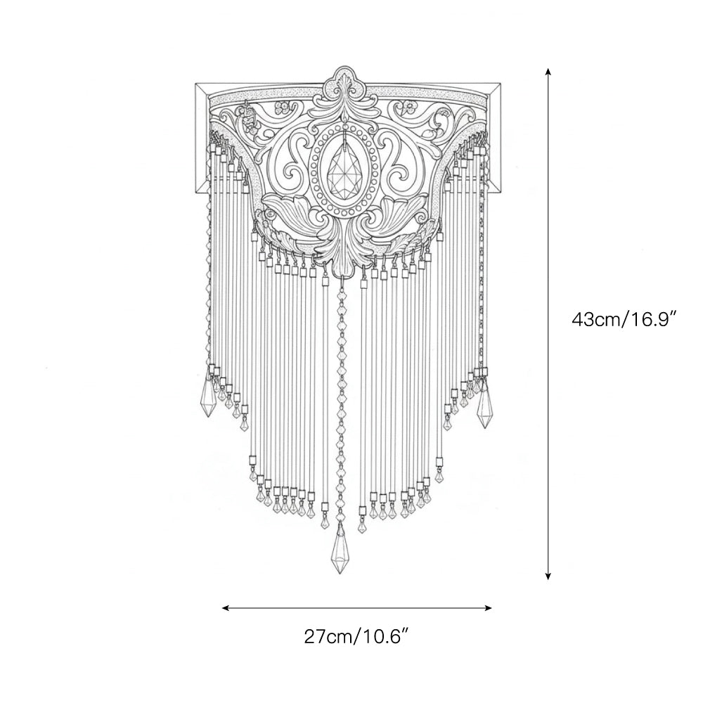 Front view of the Bow Tie Crystal Wall Lamp against a neutral wall.