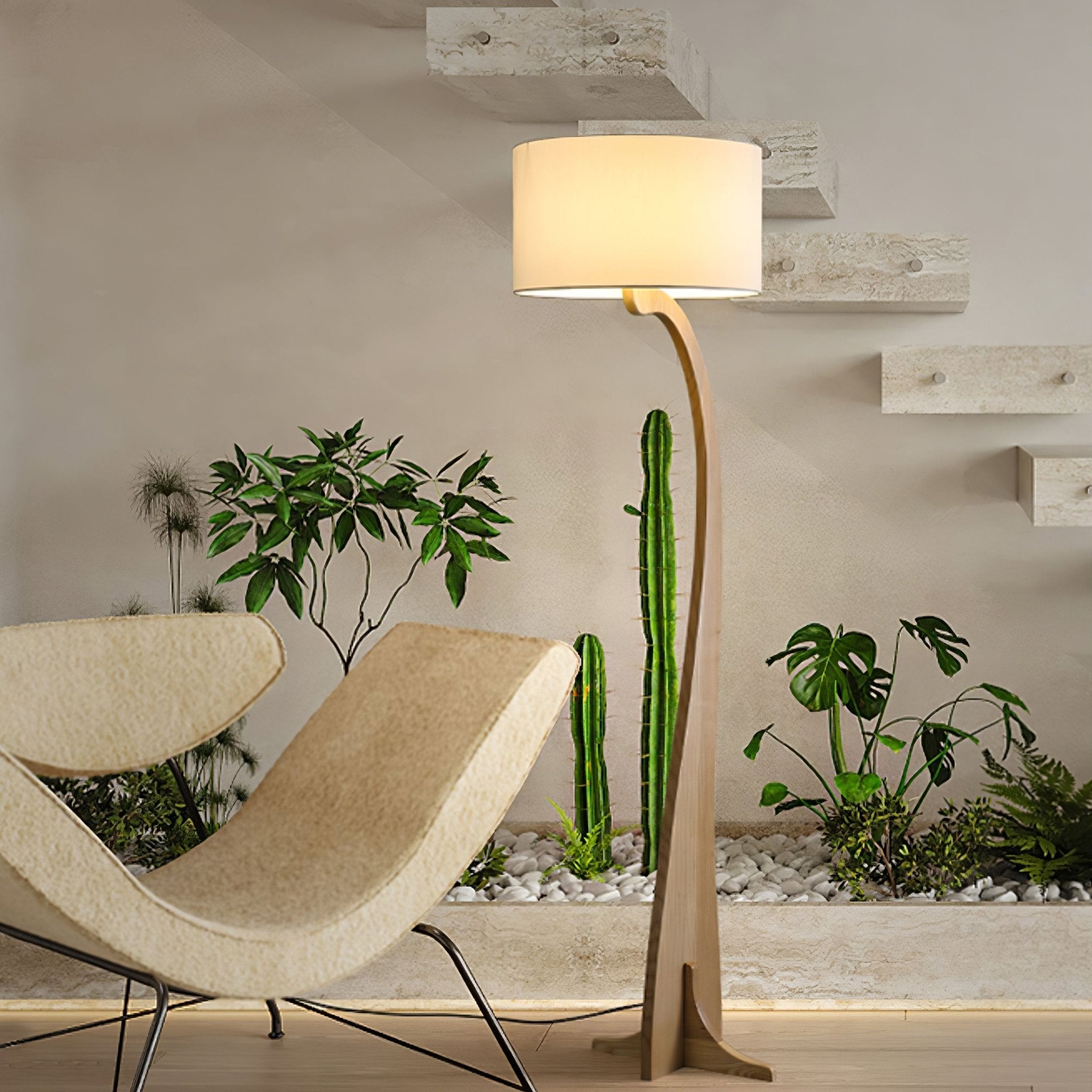 Eira Nordic Arc Floor Lamp-Neutral Decor