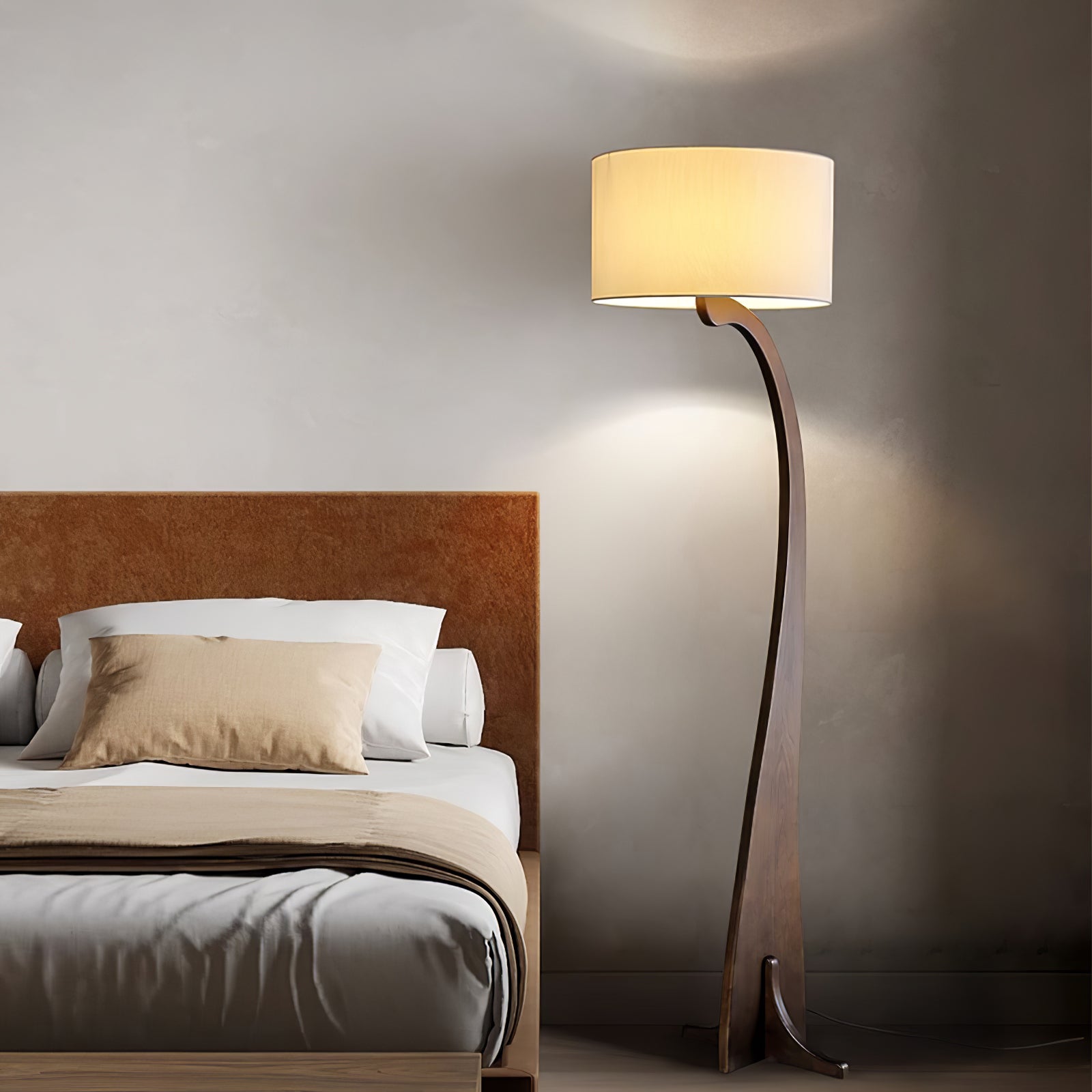 Eira Nordic Arc Floor Lamp-Neutral Decor