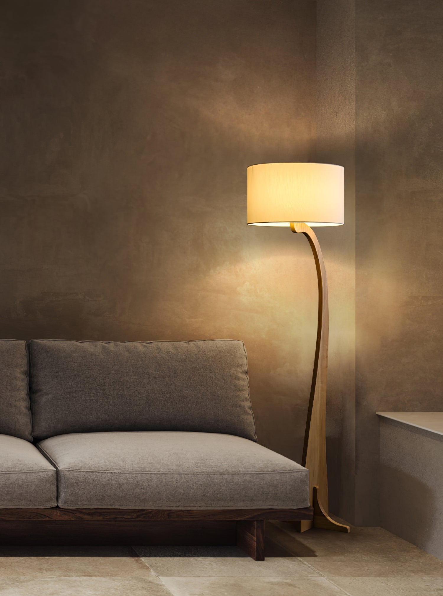 Eira Nordic Arc Floor Lamp-Neutral Decor