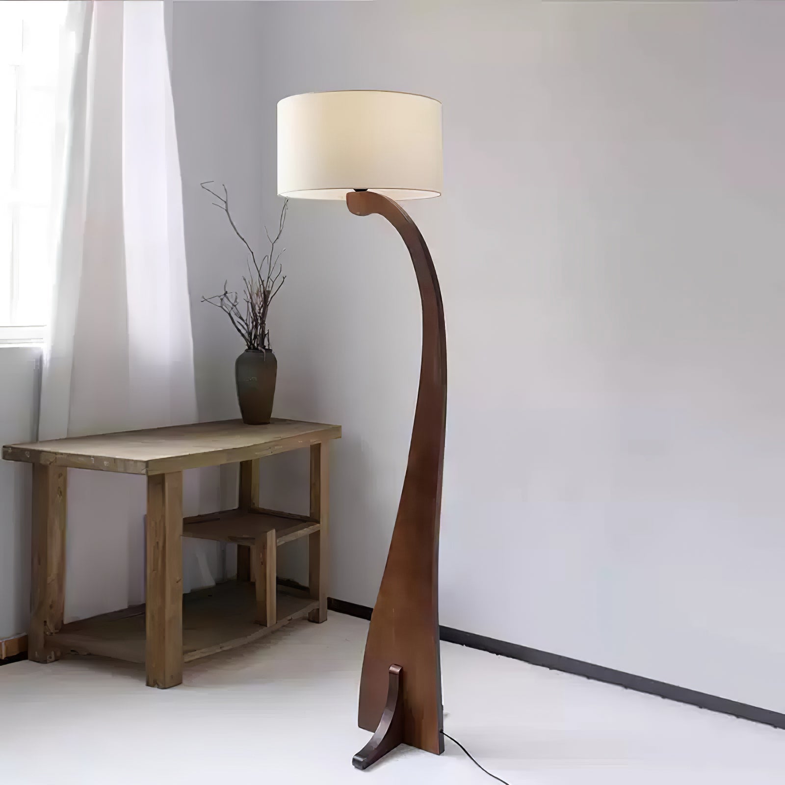 Eira Nordic Arc Floor Lamp-Neutral Decor