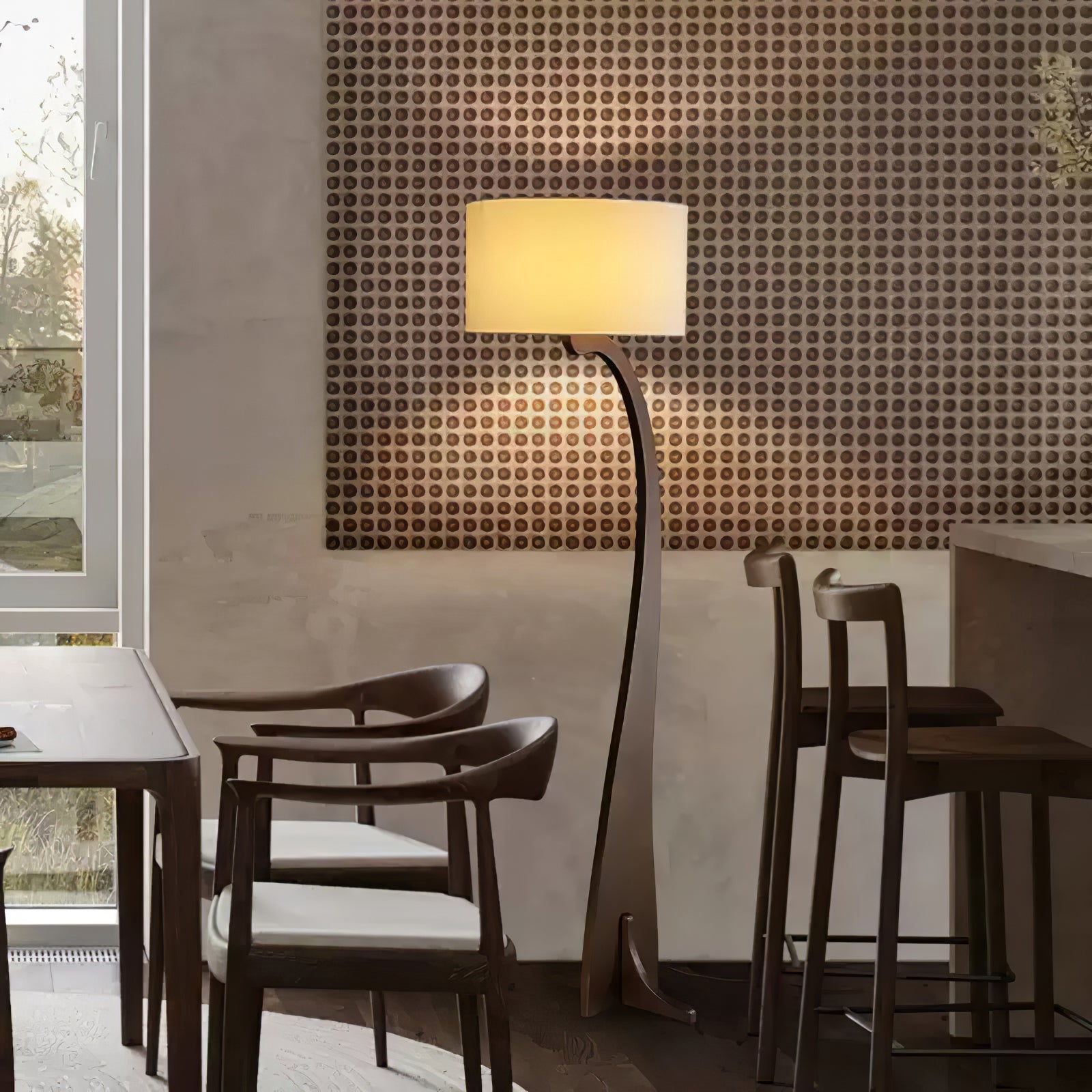 Eira Nordic Arc Floor Lamp-Neutral Decor
