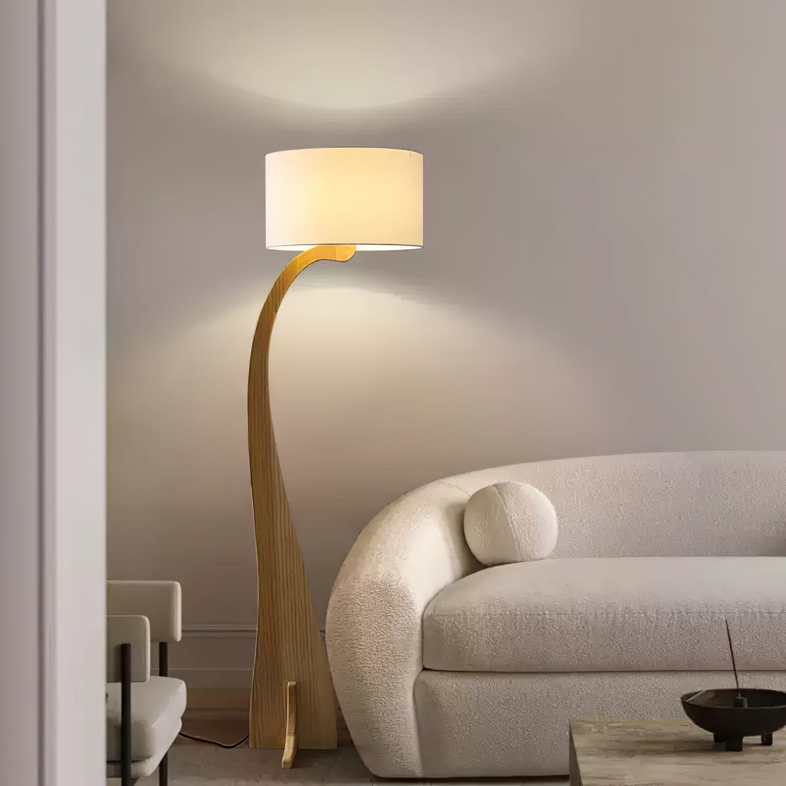 Eira Nordic Arc Floor Lamp-Neutral Decor