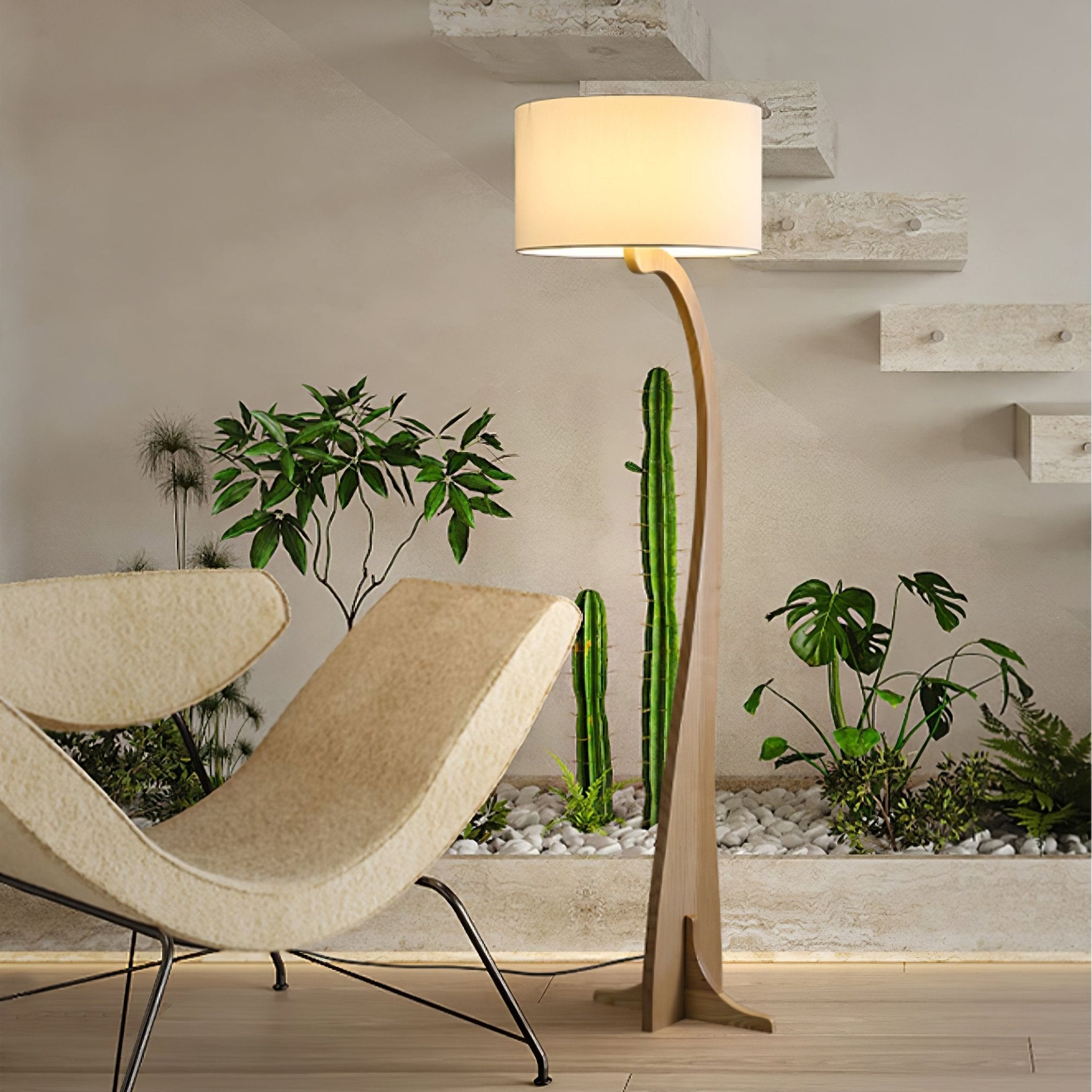 Eira Nordic Arc Floor Lamp-Neutral Decor