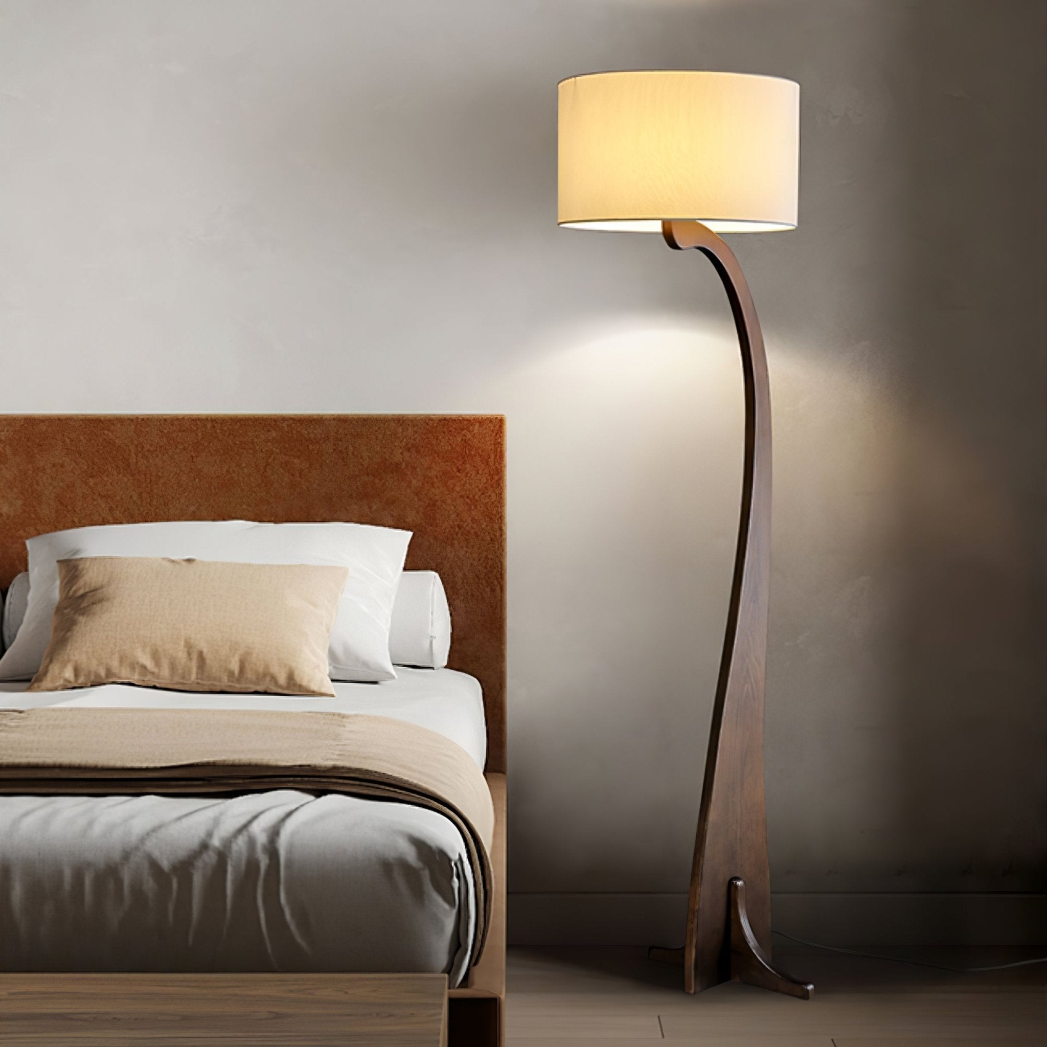 Eira Nordic Arc Floor Lamp-Neutral Decor