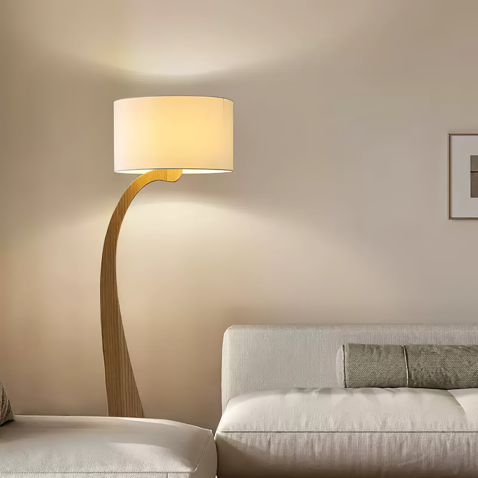 Eira Nordic Arc Floor Lamp-Neutral Decor