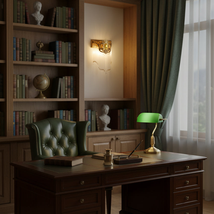 The wall lamp shown with clear crystal accents.